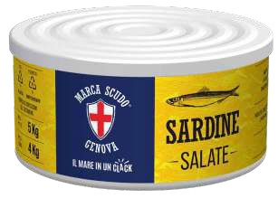 SARDE SALATE KG.5 SENZA TESTA SCUDO               