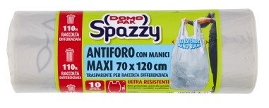 SACC.NETT.SPAZZY C/MANICI TRASP. 70X120 ANTI.LT110