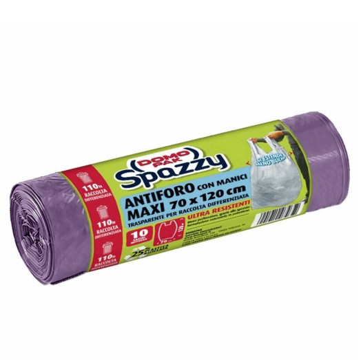 SACC.NETT.SPAZZY C/MANICI VIOLA TRASP.70X120 LT110