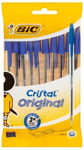 PENNA SFERA BIC CRISTAL COL.BLU POUCH 10          