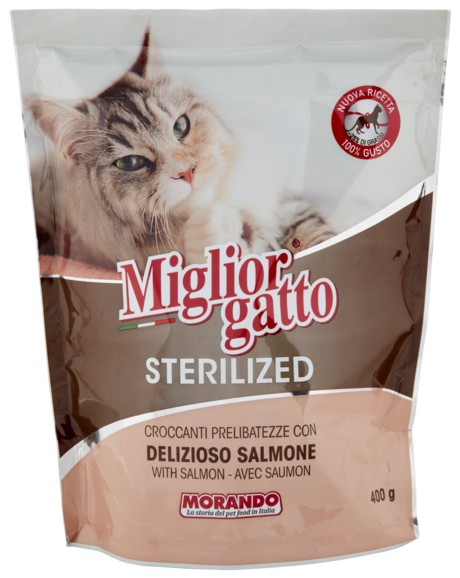 MORANDO GATTO CROCCANTINI SALMONE STERIL. GR.400  