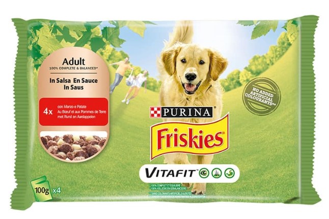 FRISKIES CANE MULTIPACK MANZO-PAT.GR.100X4        