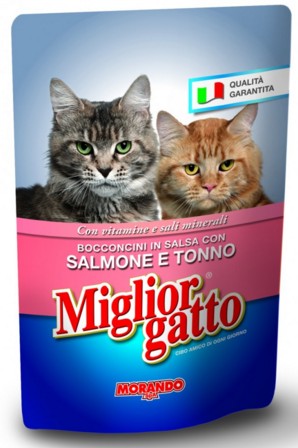 MORANDO GATTO STRACCETTI SALMONE TONNO GR.100     