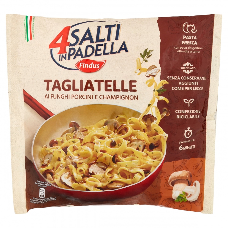 TAGLIATELLE PORCINI FINDUS 4 SALTI GR.550         
