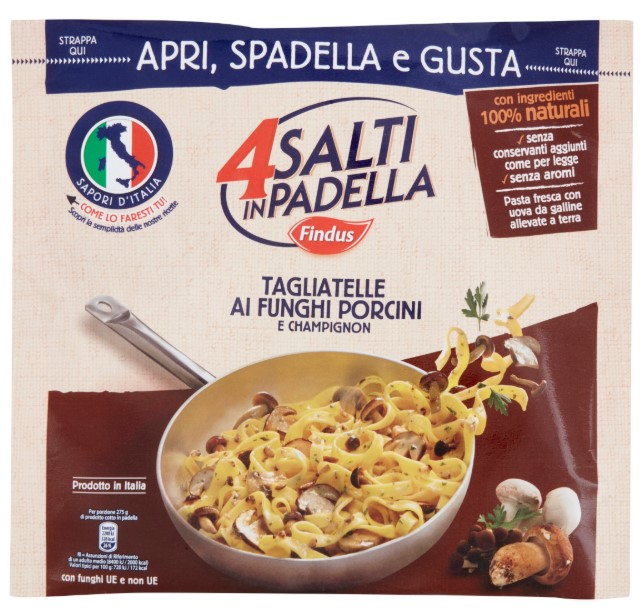 TAGLIATELLE PORCINI FINDUS 4 SALTI GR.550         