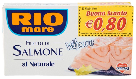 FILETTI DI SALMONE RIO MARE NAT.GR.125 BS 0,80    