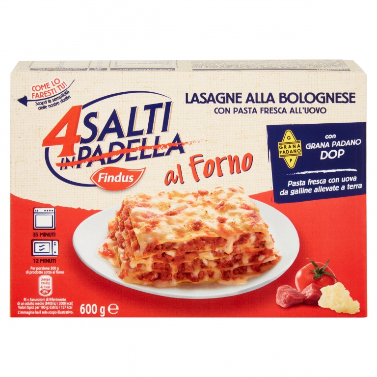 LASAGNE ALLA BOLOGNESE FINDUS GR.600              