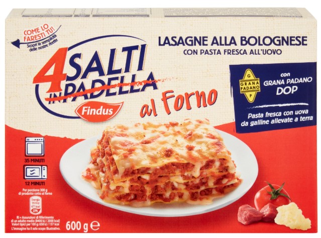 LASAGNE ALLA BOLOGNESE FINDUS GR.600              