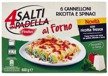 CANNELLONI RICOTTA SPINACI FINDUS GR.600          