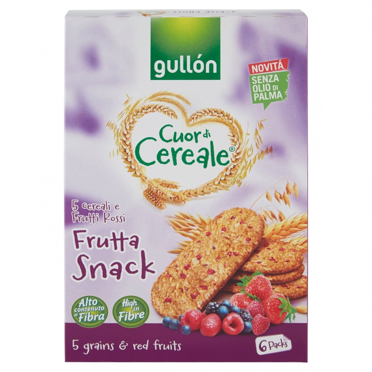 BISC. GULLON CDC 5 CEREALI FRUTTA SNACK GR.240    