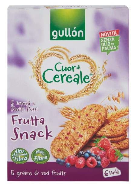 BISC.GULLON CUOR 5 CEREALI FRUTTA SNACK GR.240    