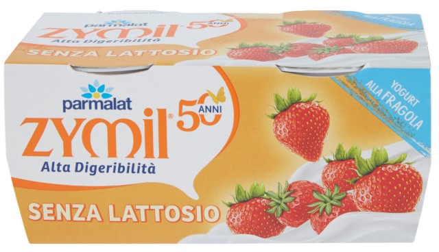 YOGURT ZYMIL FRAGOLA GR.125X2 S/LATTOSIO PARMALAT 