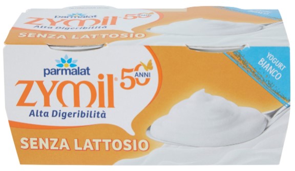 YOGURT ZYMIL BIANCO GR.125X2 S/LATTOSIO PARMALAT  