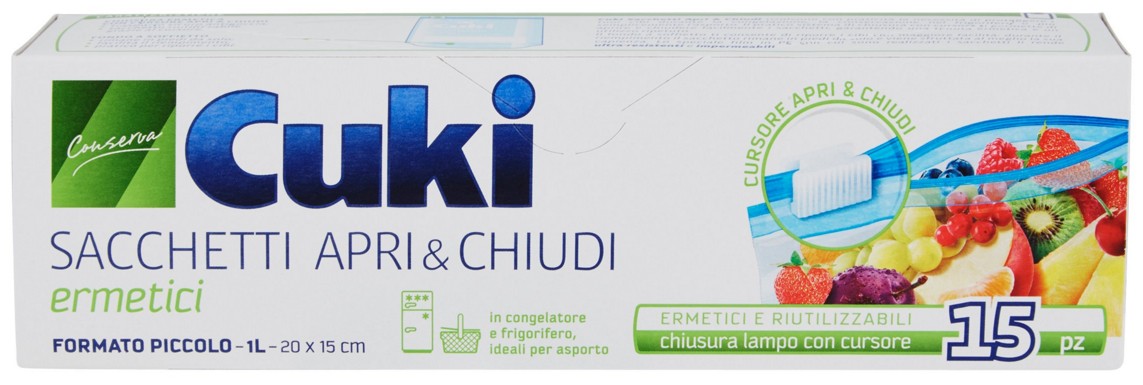 SACCH.APRI&CHIUDI CUKIX15PZ PICCOLO               