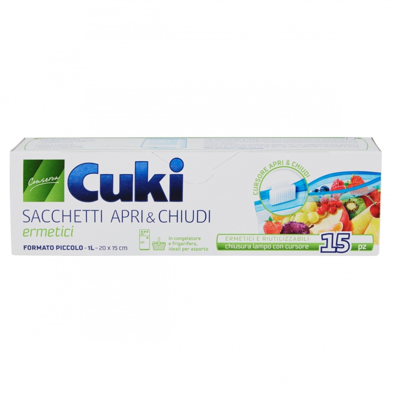 SACCH.APRI&CHIUDI CUKIX15PZ PICCOLO               