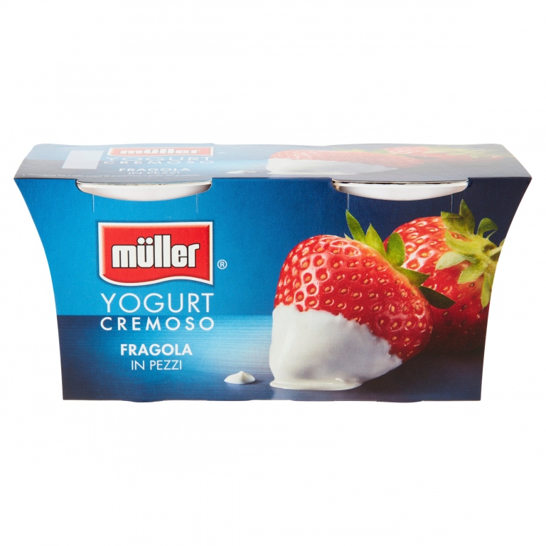 YOGURT MULLER FRAGOLA GR.125X2 INTERO CREMOSO     