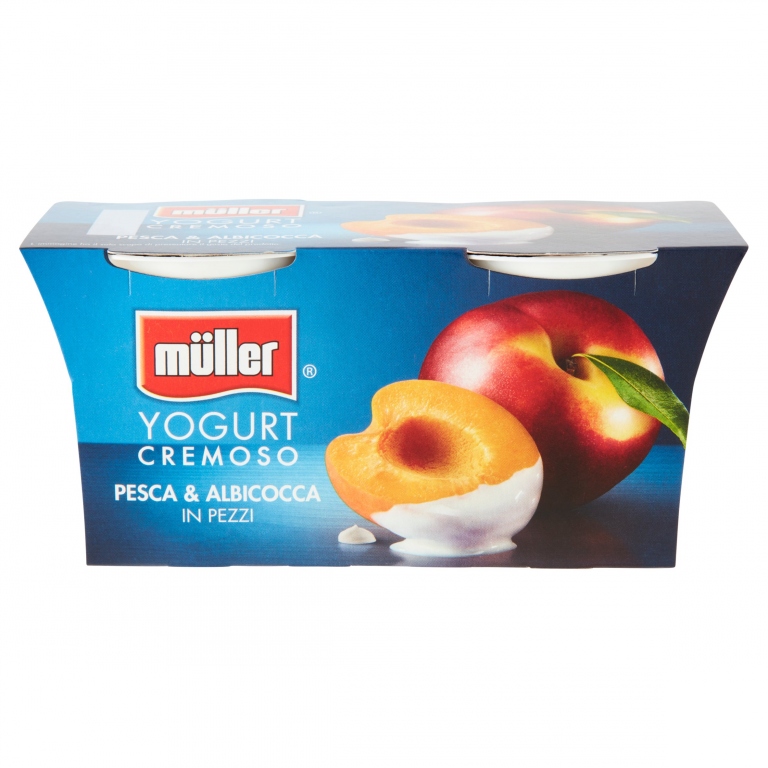 YOGURT MULLER ALBICOCC-PESCA GR.125X2 INTERO CREMO