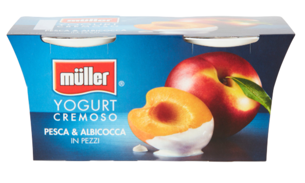 YOGURT MULLER ALBICOCC-PESCA GR.125X2 INTERO CREMO