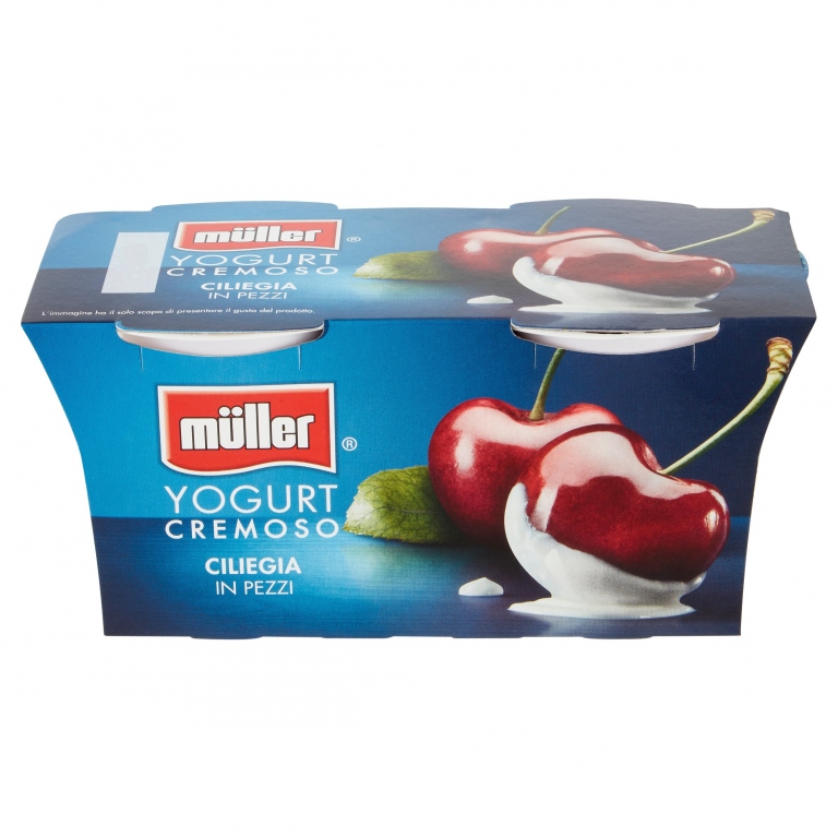 YOGURT MULLER CILIEGIA GR.125X2 INTERO CREMOSO    