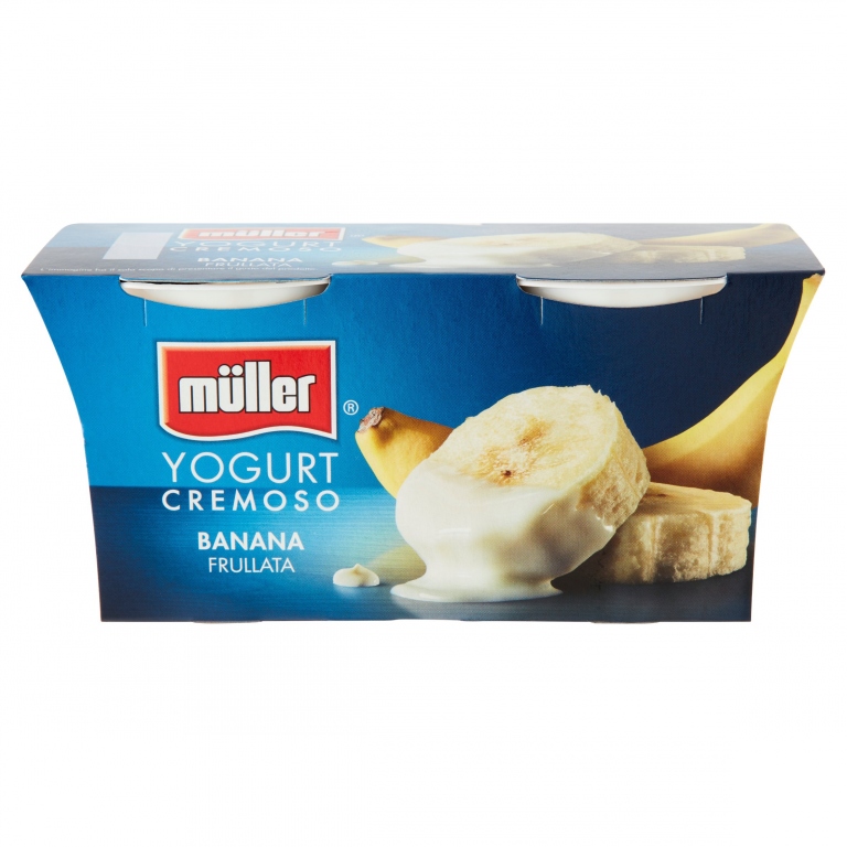 YOGURT MULLER BANANA GR.125X2 CREMOSO INTERO PEZZI
