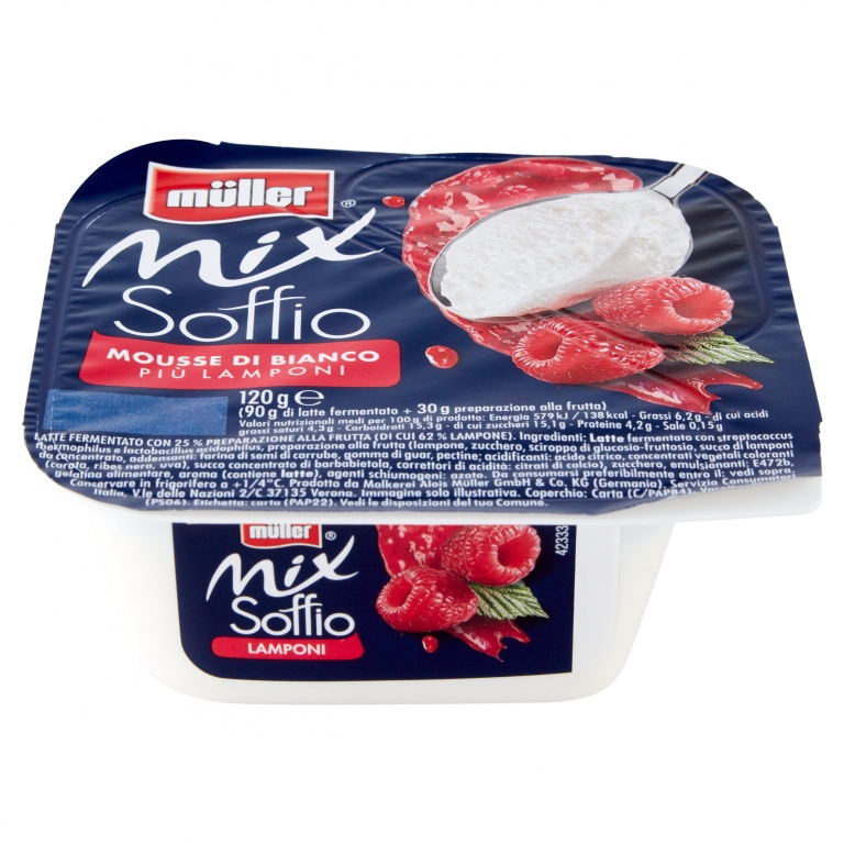 YOGURT MULLER MIX SOFFIO LAMPONE GR.150           