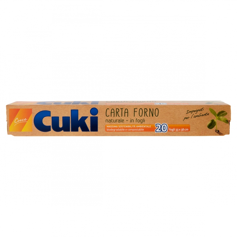 CARTA FORNO CUKI NATURALE 20 FOGLI 33X38          