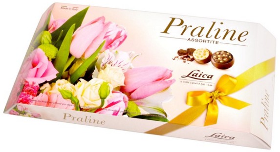 LAICA PRALINE ASS.BOUQUET ROSE SCAT GR.150 (C3671)