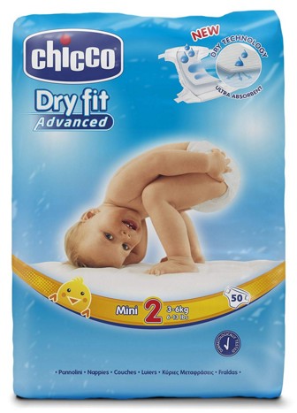 PANN.CHICCO DRY FIT ADV MINI 3-6KG. PZ.25         