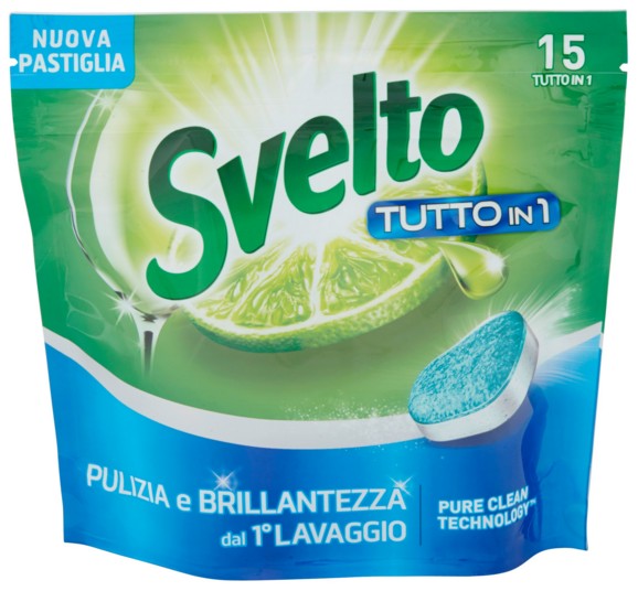 SVELTO LAVASTOVIGLIE TABS LEMON X15 TUTTO IN UNO  