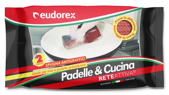 SPUGNA RETEATTIVA PADELLE E CUCINA EUDOREX PZ.2   