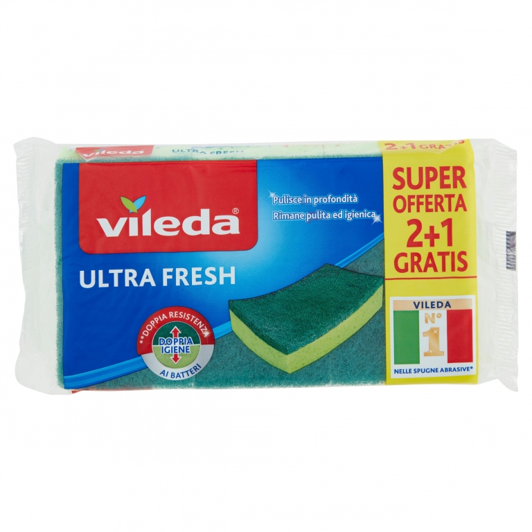 VILEDA SPUGNA ULTRAFRESH PZ.2+1 ANTIBATTERICA     