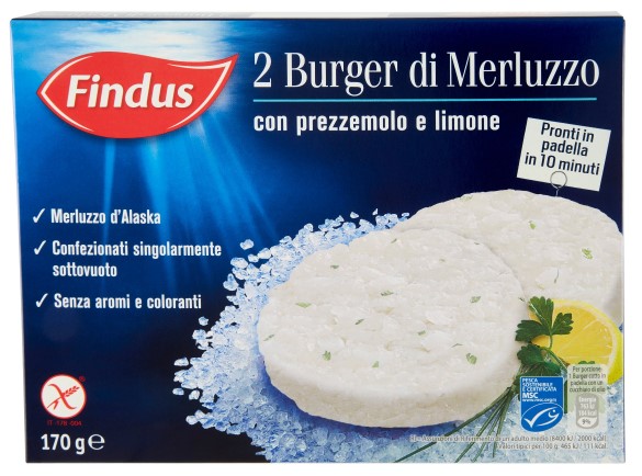 2 BURGER DI MERLUZZO C/PREZ.LIM.FINDUS G170       