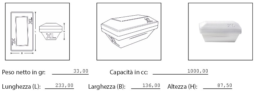 VASCHETTA X GELATO YETY L CC.750X25               