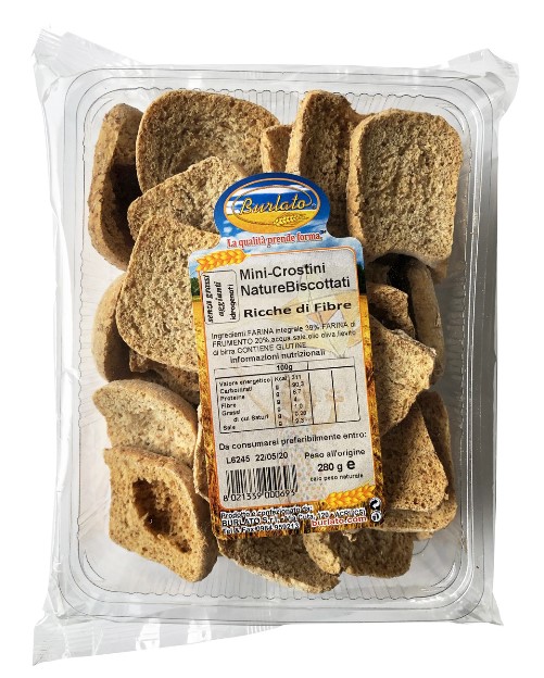 MINI CROSTINI NATUREBISCOTTATI BURLATO G280       