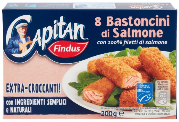 8 BASTONCINI DI SALMONE FINDUS G200 NEW           