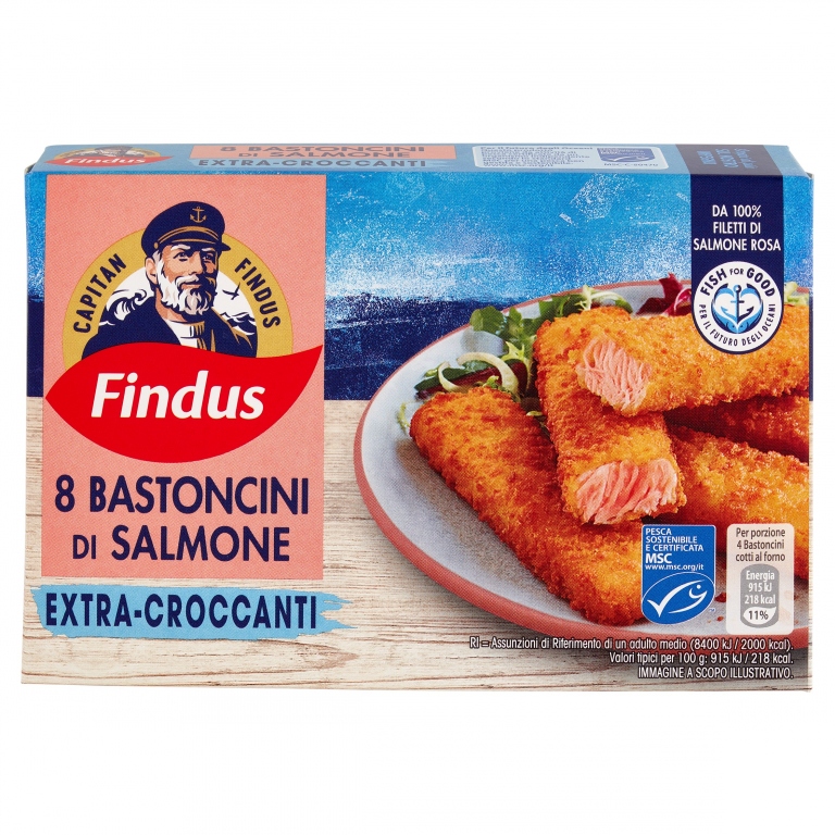 8 BASTONCINI DI SALMONE FINDUS G200 NEW           