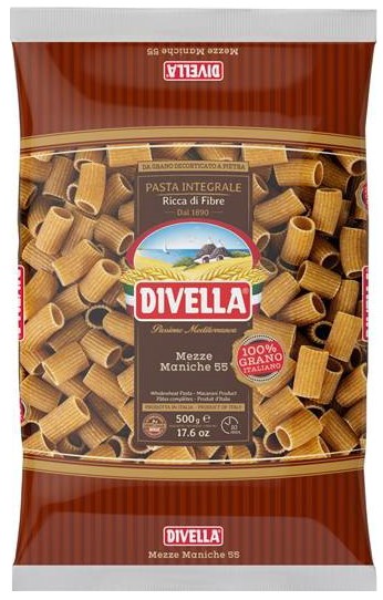 PASTA DIVELLA INTEGRALE MEZZE MAN.GR.500          