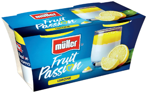 YOGURT MULLER FRUIT PASSION LIMONE GR.125X2       