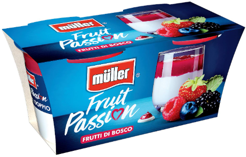 YOGURT MULLER FRUIT PASSION F.BOSCO G.125X2       