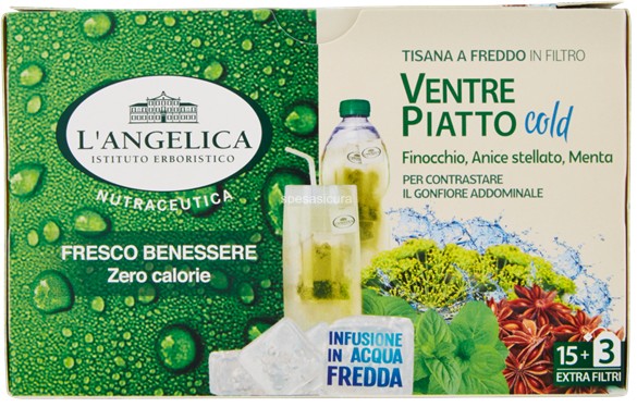 TISANA L'ANGELICA FREDDA VENTRE PIATTO 18 FILTRI  