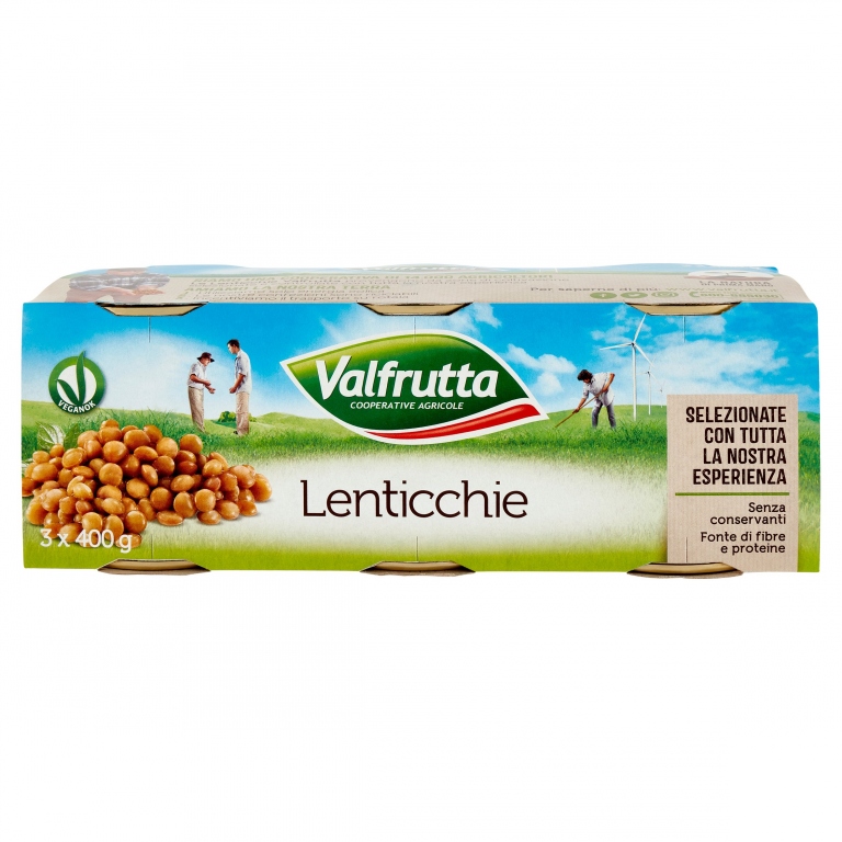 LENTICCHIE VALFRUTTA LATT.GR.400X3                