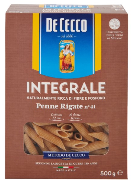 PASTA DE CECCO INTEGR.PENNE RIG.GR500             