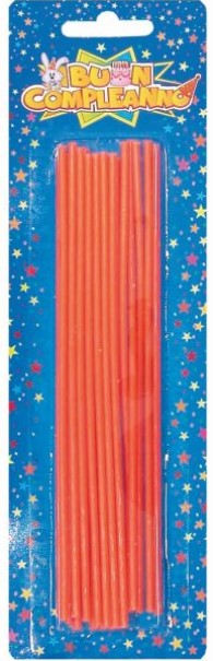 CANDELE SOTTILI ARANCIO PZ20 CM17                 