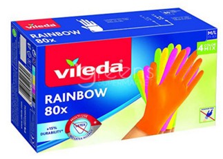 VILEDA GUANTI COLORS 80PZ NITRILE L/M             