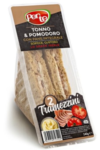 TRAMEZZINO INTEGRALE TONNO POMODORI GR.140        