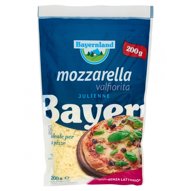 MOZZARELLA JULIENNE BAYERNLAND GR.200 SENZA LATTOS