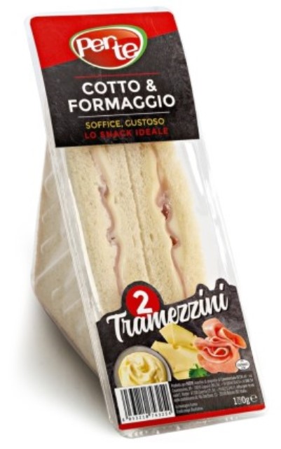 TRAMEZZINO COTTO E FORMAGGIO GR.140               