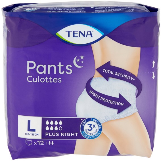 PANN.INCONT.TENA PANTS PLUS NIGHT LARGE PZ.12     