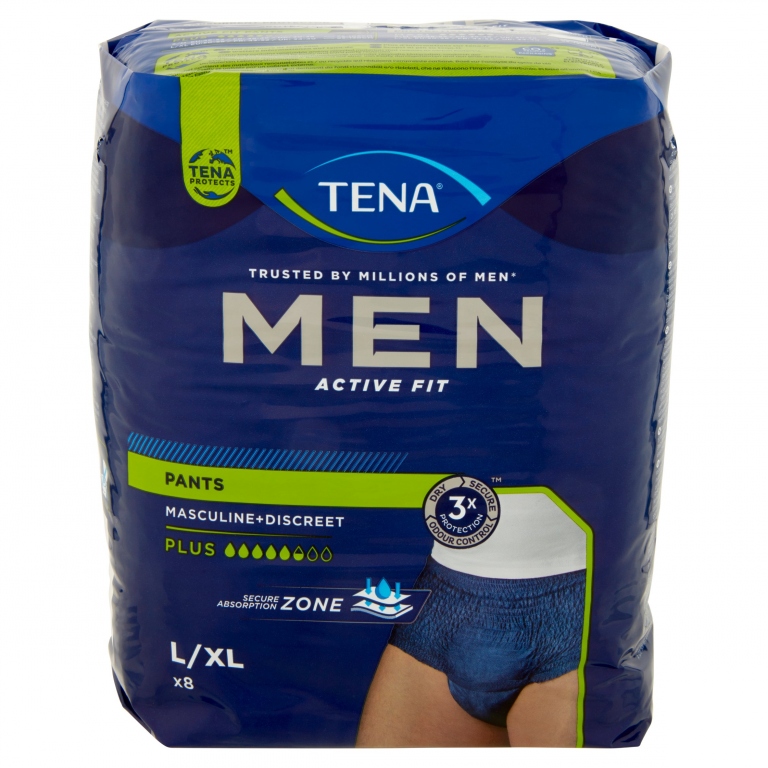 PANN.INCONT.TENA MEN PANTS PLUS LARGE PZ.8        