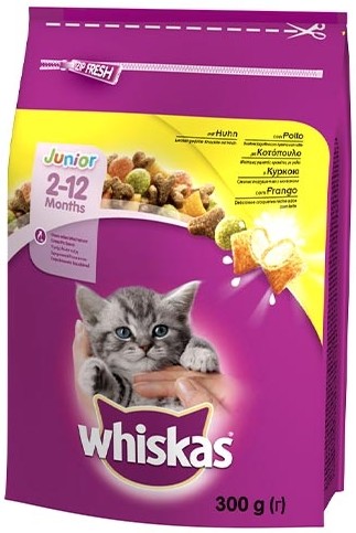 WHISKAS CROCC.JUNIOR C/POLLO GR.300               